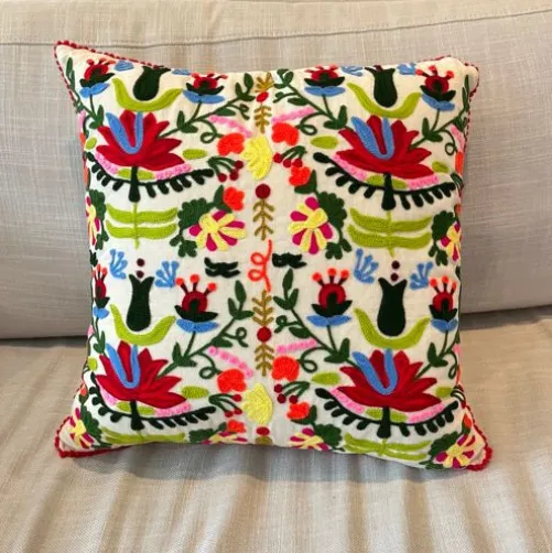 Embroidered Suzani Pillow