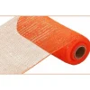 Extra Wide Orange Metallic Mesh Roll