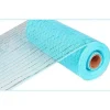Extra Wide Turquoise Metallic Mesh Roll
