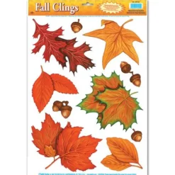 Fall Leaf Glass Clings