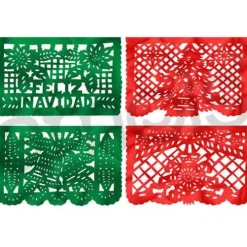 Feliz Navidad Medium Plastic Picado Banner