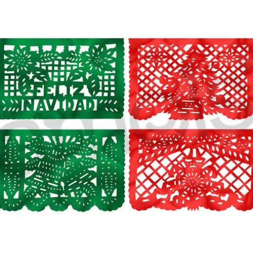 Feliz Navidad Medium Plastic Picado Banner