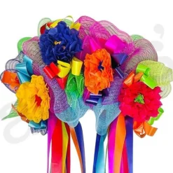 23" Flower Drape with Ribbons