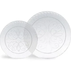9" Fluted Clear Plastic Plates