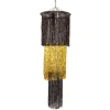 Giant 3-Tier Black and Gold Chandelier
