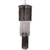 Giant 3-Tier Black and Silver Chandelier