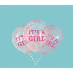 12"Girl Confetti Filled Balloon