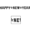 Glittered Black and White New Year Streamer
