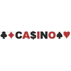 Glittered Casino Streamer