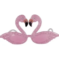 Glittered Flamingo Glasses