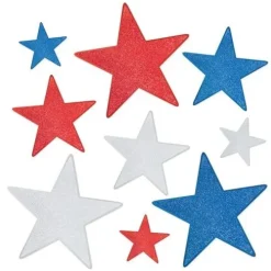 Glittered Foil Star Cutouts