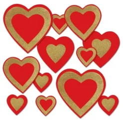 Glittered Heart Cutouts