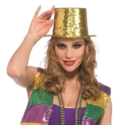 Glitter Top Hat- Gold