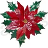 Glossy Poinsettia Wreath