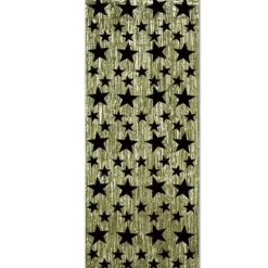 Gold Curtain with Black Stars