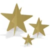 Gold 3-D Foil Star Centerpieces