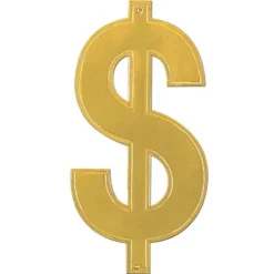 Gold Foil Dollar Sign Cutout