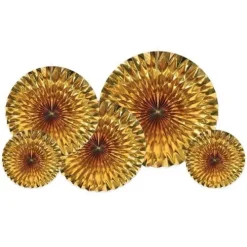 Gold Metallic Fans
