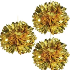 Gold Metallic Fluff Balls