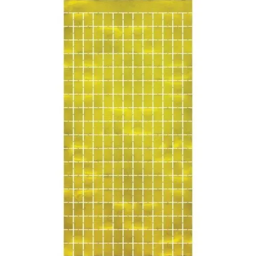 Gold Metallic Square Curtain