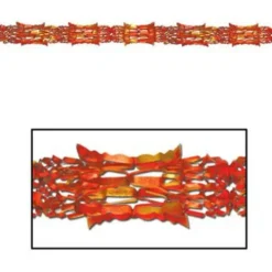 Gold-Orange-Red Metallic Garland