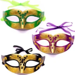 Gold Plastic Masquerade Mask