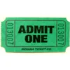 Green Admit One Ticket Roll