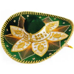 Green and Gold Mariachi Sombrero