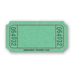 Green Blank Ticket Roll