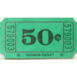 Green 50 Cent Ticket Roll
