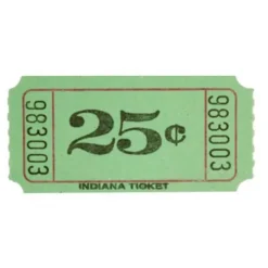 Green 25 Cent Ticket Roll