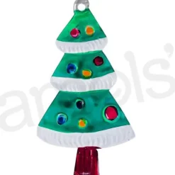 Green Christmas Tree Tin Ornament
