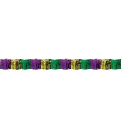 Green, Gold, and Purple Diamond Fringe Drape