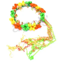 Green, Orange, and Yellow Flower Crown