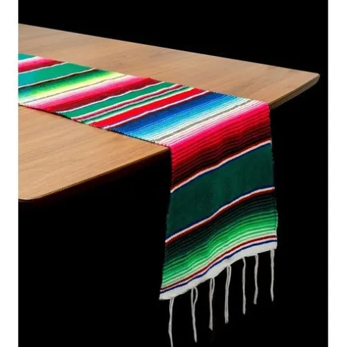 Green Serape Table Runner
