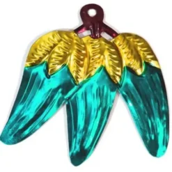 Green Three Pepper Tin Ornament