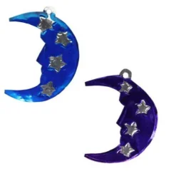 Half Moon Tin Ornament