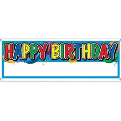 Happy Birthday Blank Sign Banner