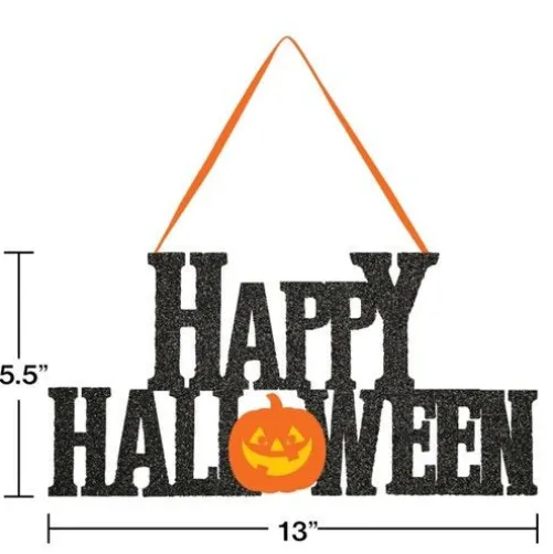 Happy Halloween Glitter Sign