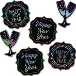 Happy New Year Multicolor Cutouts