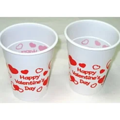 Happy Valentine Plastic Cups