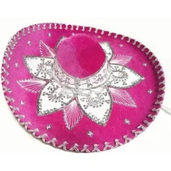 Hot Pink and Silver Mariachi Sombrero