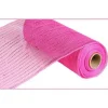 Hot Pink Metallic Mesh Roll