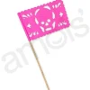 Hot Pink Sugar Skull Flag