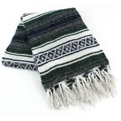 Hunter Green Mexican Blanket