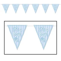 Its A Boy Pennant Banner