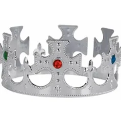 Jeweled Silver King's Crown