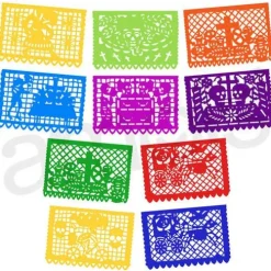 Large Day of the Dead Altar Papel Picado Banner