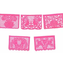 Large Hot Pink Papel Picado