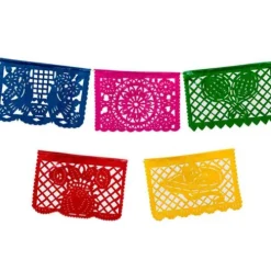 Large Plastic Picado Banner - Multicolor